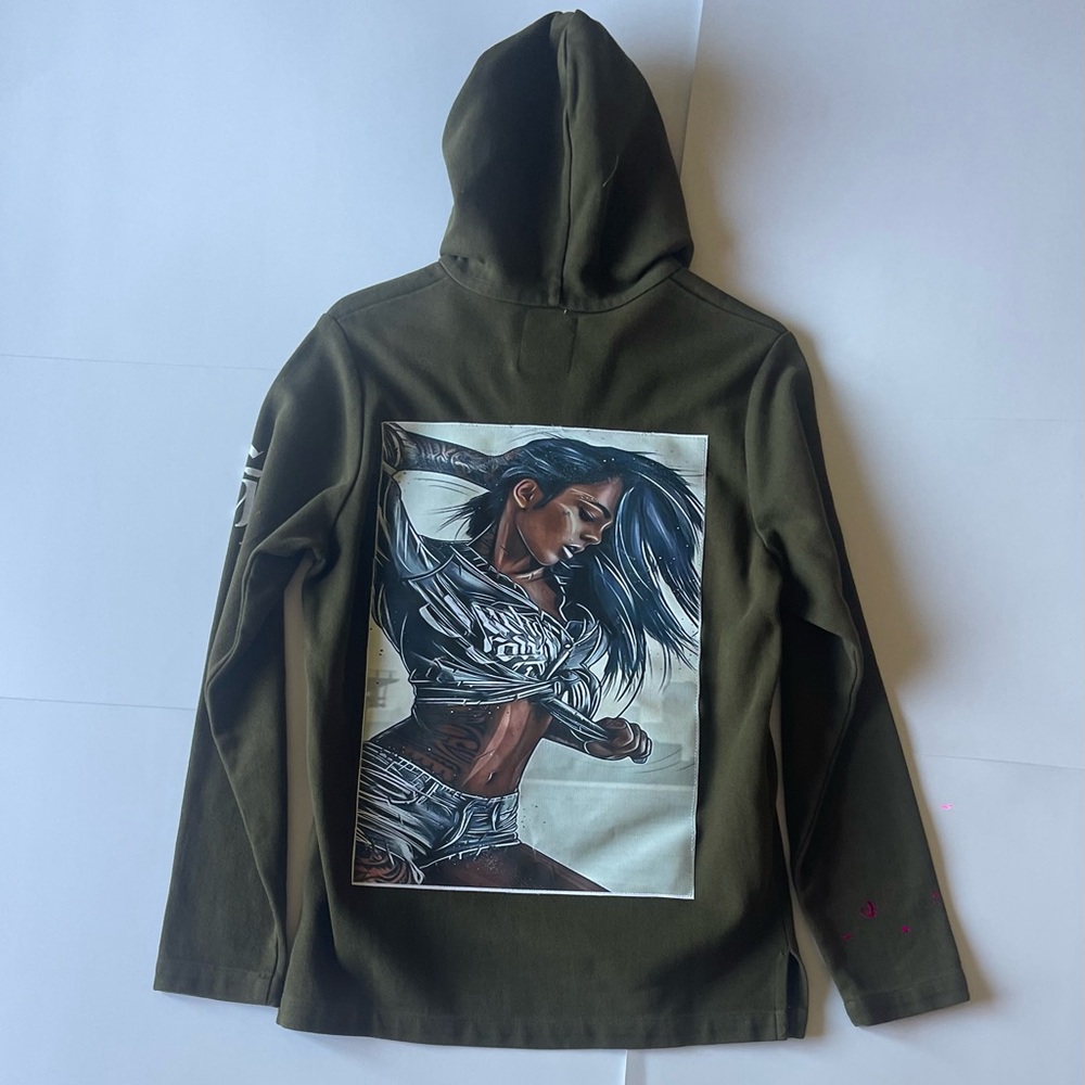 Graceful Faith Fashions Olive Green Hoodie Small